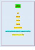 AQA AS PHYSICS 7407/2 Paper 2 Version: 1.0 Final *JUN237407201* IB/M/Jun23/E7 7407/2QUESTION PAPER & MARKING SCHEME/ [MERGED]  Mark scheme June 2023