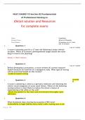 NU211/NUR2115 Section 02 Fundamentals of Professional Nursing A+