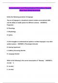 Articulation and Phonological Disorders Rapid Fire Test With Solution