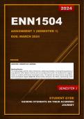ENN1504  Assignment 1 (Semester 1) - Due: March 2024