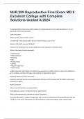NUR 209 Reproductive Final Exam MD 8 Excelsior College with Complete Solutions Graded A 2024 