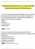 NGN ATI Mental Health 2023 Form C Proctored Exam Questions and Answers (Verified Answers)