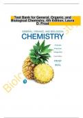 Test Bank for General Organic and Biological Chemistry 4th Edition latest version
