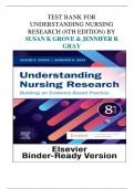 TEST BANK Understanding Nursing Research (8TH) By GROVE & GRAY COMPLETE GUIDE ALL CHAPTERS| Stuvia  NEWEST VERSION