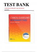 Test Bank For Clinical Guidelines in Primary Care, 4th Edition by Amelie Hollier, DNP, FNP-BC 9781892418272 Chapter 1-19 Complete Guide.