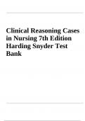 Clinical Reasoning Cases  in Nursing 7th Edition  Harding Snyder Test  Bank Clinical Reasoning Cases in Nursing 7th Edition Harding Snyder Test Bank 