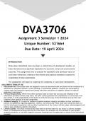 DVA3706 Assignment 3 (ANSWERS) Semester 1 2024 - DISTINCTION GUARANTEED