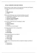 MCQs CARDIOPULMONARY REHAB/MCQs-CARDIO-final Questions with 100% Correct Answers..