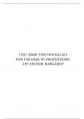 TEST BANK FOR PATHOLOGY FOR THE HEALTH PROFESSIONS, 4TH EDITION, DAMJANOV