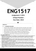 ENG1517 Assignment 2 (ANSWERS) 2024 - DISTINCTION GUARANTEED
