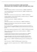 BLET NC STATE EXAM STUDY GUIDE 2024 WITH QUESTIONS AND ANSWERS (TAKING ONE SIDE) 100% PASS