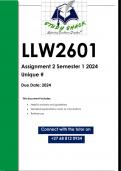 LLW2601 Assignment 2 (QUALITY ANSWERS) Semester 1 2024