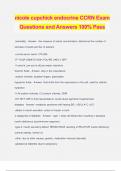 nicole cupchick endocrine CCRN Exam Questions and Answers 100% Pass
