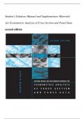 Student's Solutions Manual and Supplementary Materials for Econometric Analysis of Cross Section and Panel Data, second edition ( Jeffrey M. Wooldridge) latest edition 2024