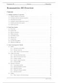 Complete exam material of Econometrics 3 (II), Bachelor Econometrics, Vrije Universiteit Amsterdam
