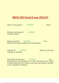 BIOS 256 Final Exam 2024/25