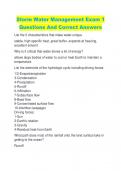 Storm Water Management Exam 1 Questions And Correct Answers