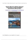 Solution Manual For Modern Advanced Accounting in Canada 9th Edition Hilton Murray, Herauf Darrell | All Chapters | Complete Latest Version 2024.