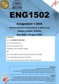 ENG1502 Assignment 1 (COMPLETE ANSWERS) 2024 - DUE 18 April 2024 