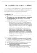 College aantekeningen over de Belgische staatshervormingen Staatsrecht samen met slides (B001495B) 