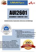 AUI2601 Assignment 2 (COMPLETE ANASWERS) Semester 1 2024 - DUE 9 April 2024 10h00