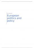 Samenvatting European Union Politics 7th Edition - European policy and politics