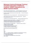 Bahamas Customs Brokerage Training | Compiled information of Bahamas Customs, TARIFF, Calculations and BESW. Updated 2024/25