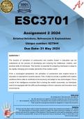 ESC3701 Assignment 2 (COMPLETE ANSWERS) 2024 (627944) - DUE 21 May 2024 