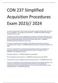 CON 237 Simplified  Acquisition Procedures  Exam 2023// 2024