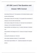ATI CBC Level 2 Test Question and Answer 100% Correct