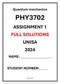 PHY2606 ASSIGNMENT 3 SOLUTIONS 2024 UNISA WAVES PHYSICS Due 6 May 2024 okay 