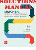 SOLUTIONS MANUAL for Matching Supply with Demand: An Introduction to Operations Management, 5th Edition by Gerard Cachon