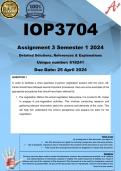 IOP3704 Assignment 3 (COMPLETE ANSWERS) Semester 1 2024 (618241) - DUE 25 April 2024