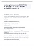 medsurg kaplan notes EXAM WELL ELABORATED QUESTIONS AND ANSWERS GRADED A+