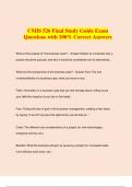 CMIS 526 Final Study Guide Exam Questions with 100% Correct Answers