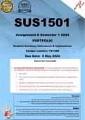 SUS1501 Assignment 8 PORTFOLIO (COMPLETE ANSWERS) Semester 1 2024 (727398) - DUE 8 May 2024