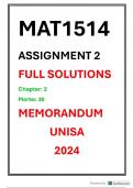 MAT1514 Assignment 2 COMPLETE SOLUTIONS UNISA 2024-1 (1)