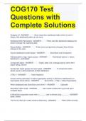 COG170 Test Questions with Complete Solutions