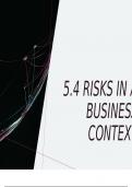 T-Level Core2 Unit 5: Business Context 5.5 Risk Management