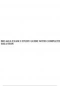 BIO 441A EXAM 3 STUDY GUIDE WITH COMPLETE SOLUTION.