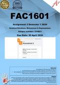 FAC1601 Assignment 3 (COMPLETE ANSWERS) Semester 1 2024 (214921) - DUE 30 April 2024 