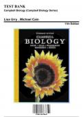 Test Bank: Campbell Biology (Campbell Biology Series), 11th Edition by Urry - Chapters 1-56, 9780134478647 | Rationals Included