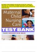 MATERNAL CHILD NURSING 6TH EDITION McKinney TESTBANK COMPLETE UPDATED ALL CHAPTERS COVERED QUESTIONS AND CORRECT ANSWERS 100% PASS GUARANTEED WITH DETAILED SOLUTIONS & APPROVED 2023