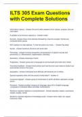 ILTS 305 Exam Questions with Complete Solutions