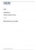 OCR A  level Chemistry Paper 3 2023 (H432/03 Unified chemistry) Mark Scheme June 2023