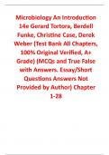 Test Bank for Microbiology An Introduction 14th Edition By Gerard Tortora, Berdell Funke, Christine Case, Derek Weber (All Chapters, 100% Original Verified, A+ Grade) (MCQs and True False with Answers. Essay/Short Questions Answers Not Provided by Author)