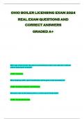 OHIO BOILER LICENSING EXAM 2024  REAL EXAM QUESTIONS AND  CORRECT ANSWERS  GRADED A+ 