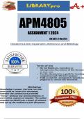 APM4805 Assignment 1 (COMPLETE ANSWERS) 2024 - DUE 31 May 2024