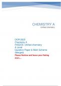 OCR 2023 Chemistry A H432/03: Unified chemistry A Level Question Paper & Mark Scheme  (Merged)