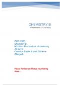 OCR 2023 Chemistry B H033/01: Foundations of chemistry AS Level Question Paper & Mark Scheme  (Merged)